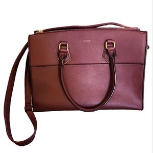 Aldo Tote Handbag Crossbody Purse Plum